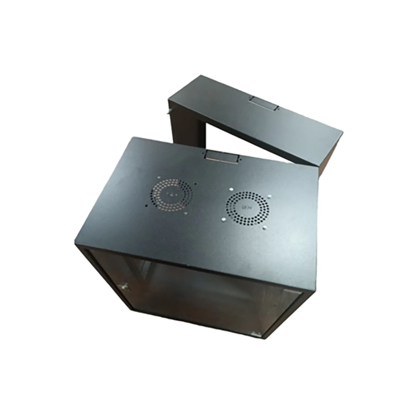 Zone Lite 9U 400+200mm Swing Frame Black Wall Mount Cabinet