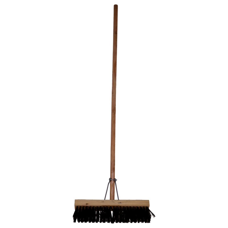 Janitorial Platform Broom Black – Soft Fibre 305mm (12″)