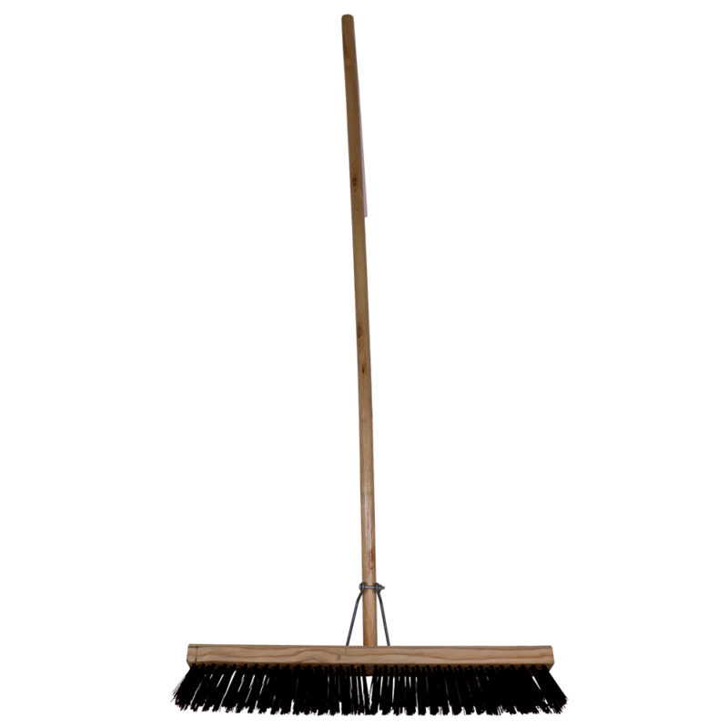 Janitorial Platform Broom Black – Soft Fibre 600mm (18″)