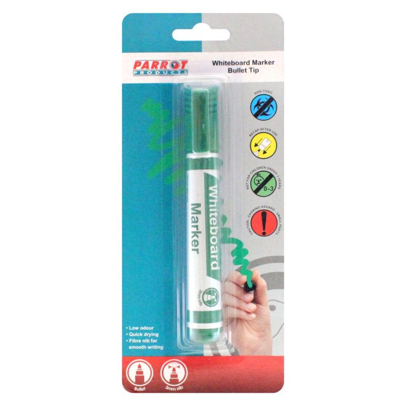 Whiteboard Marker (Bullet Tip – Carded – Green)