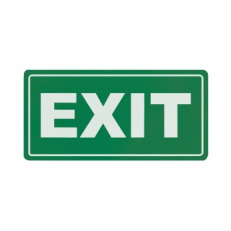 Exit Symbolic Sign – Printed on White ACP (150 x 300mm)