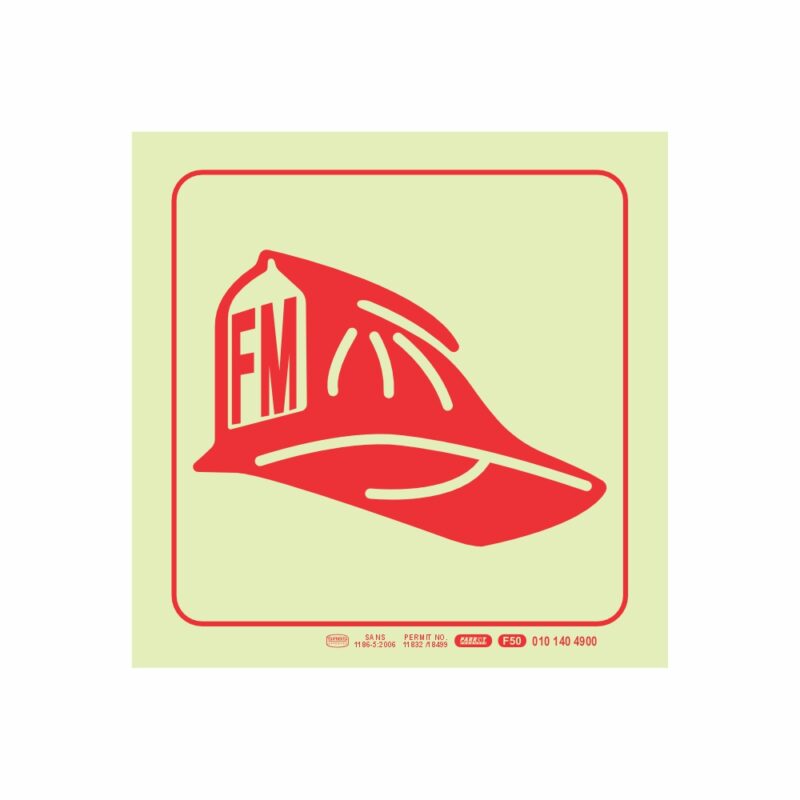 Photoluminescent 190mm Safety Sign F50 Fire Marshall