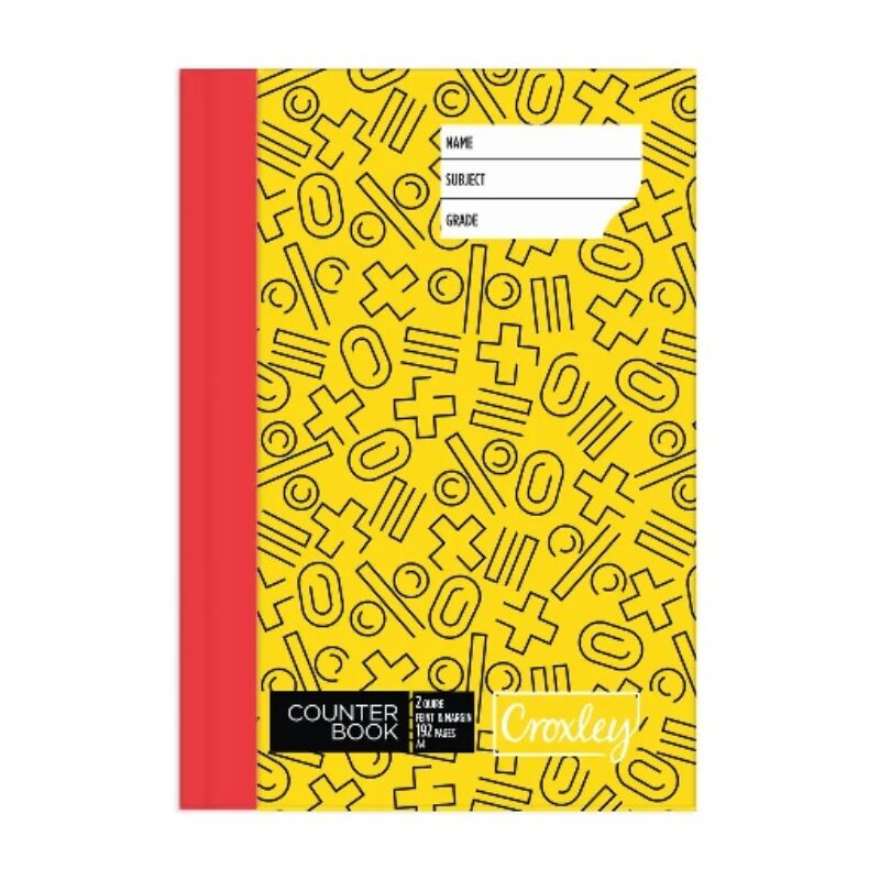 A4 2Quire Book Yellow/black 192pg Hard Cover *Croxley*