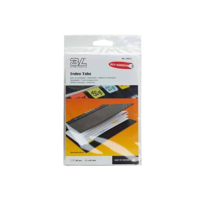 Index Tabs – Assorted 48 Pk