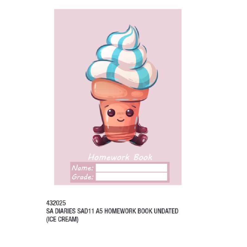 A5 Homework Book Undated SAD11 Des 3