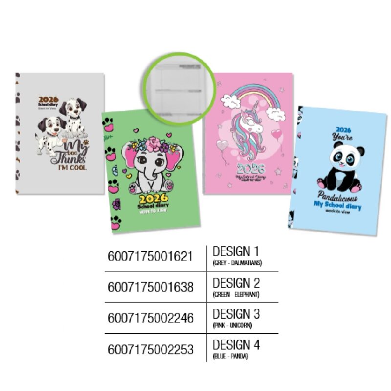 A5 Week to View School Diary SAD40 4