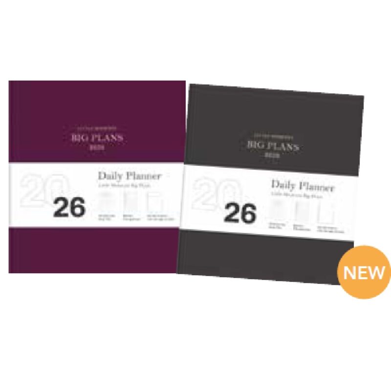 A4 Lined Daily Planner 2026 Burgandy