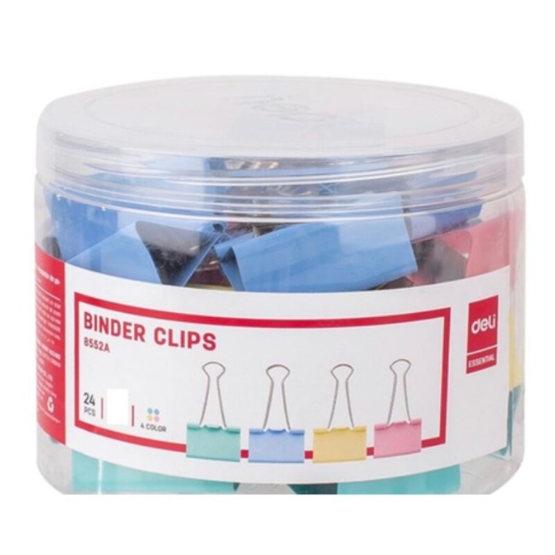 COLOR FOLDBACK CLIPS (24) 8553 32MM