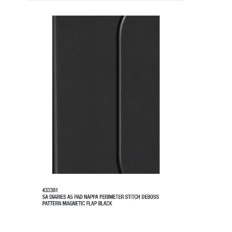 A5 Diary Page A Day Nappa Magnetic Flap 2026 Black