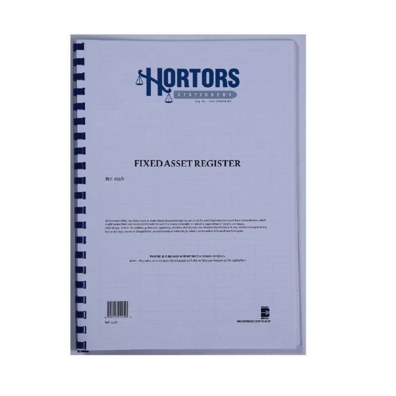 ASSET REGISTERS SHEETS