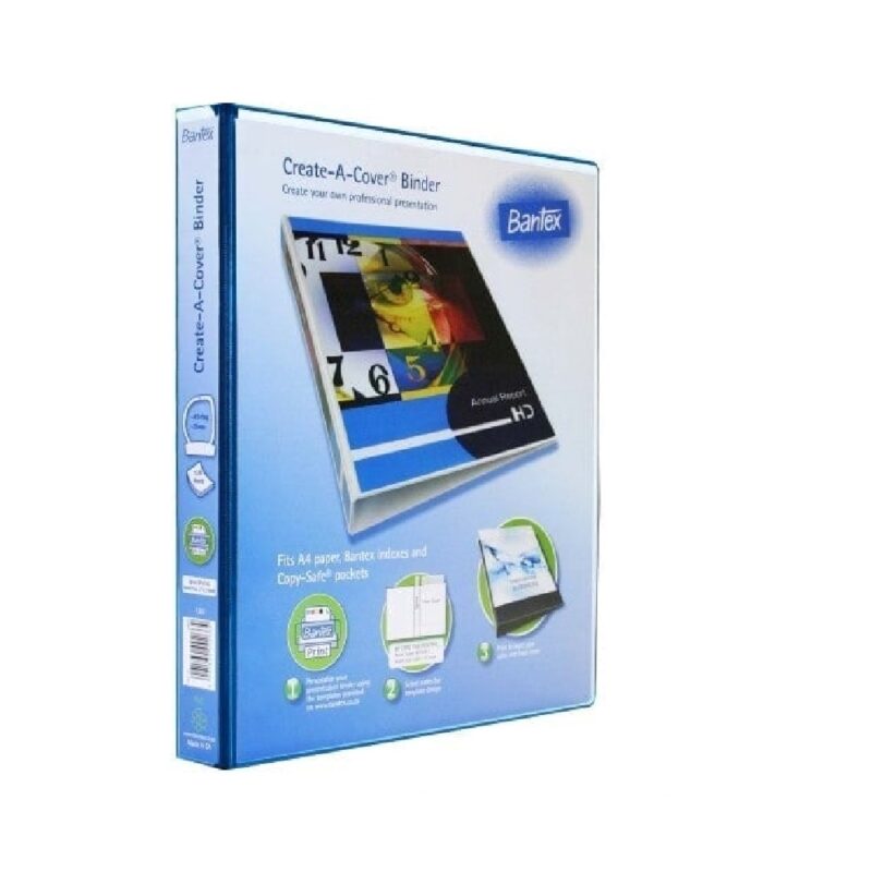 Bantex Presentation Binder PVC A4 –  4 D-ring. 25mm.