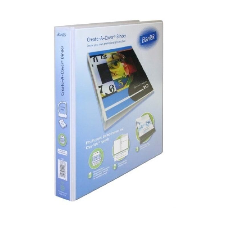 Bantex Presentation Binder PVC A4 –  4 D-ring. 30mm.