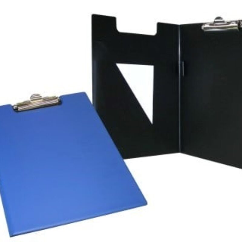 Bantex 4210 Clipboard penholder and nickel plated pad clip.