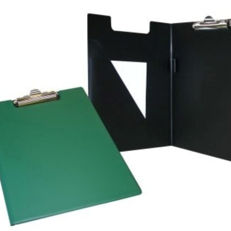 Bantex 4210 Clipboard penholder and nickel plated pad clip.