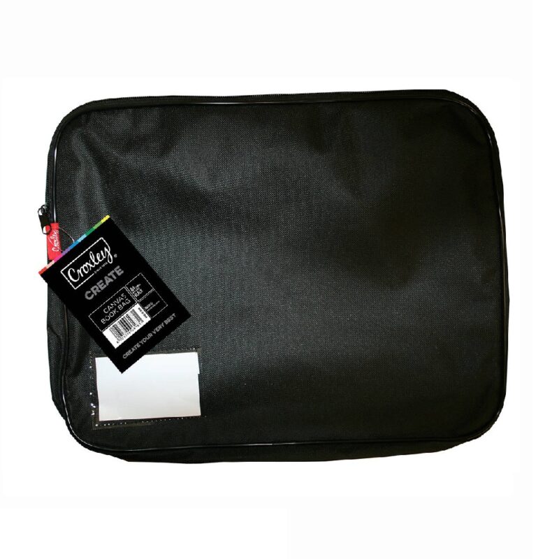 CROXLEY Canvas Gusset Book Bag Black Each