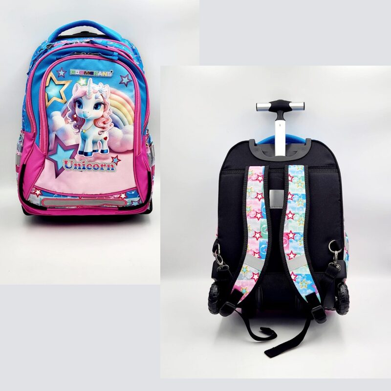 S521 Large Boomerang Ortho Trolley Back Pack Unicorn