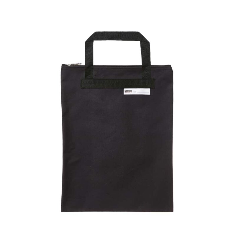 Book Carry Bag+Handle Black Nylon Meeco