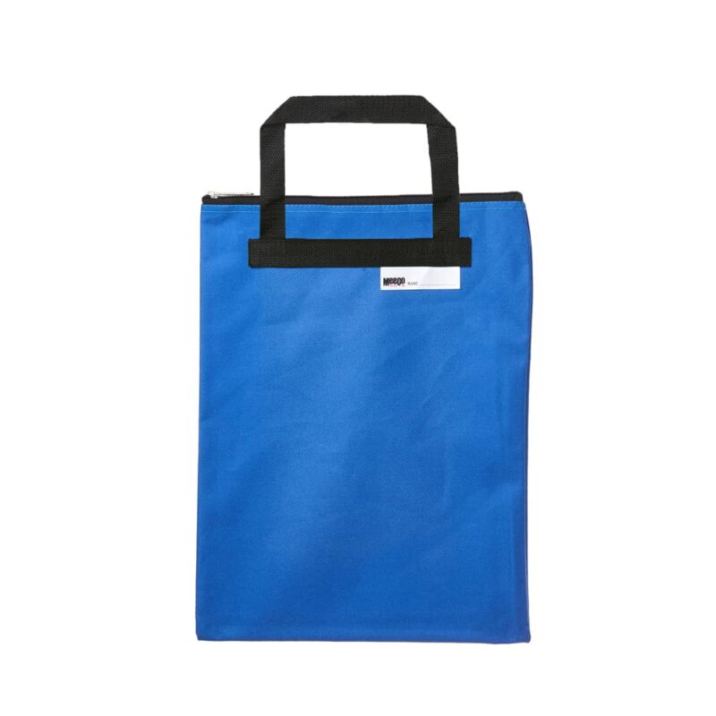 Book Carry Bag+Handle Blue Nylon Meeco