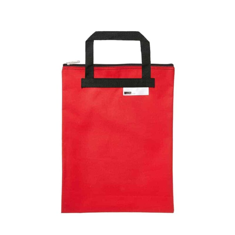Book Carry Bag+Handle Red Nylon Meeco