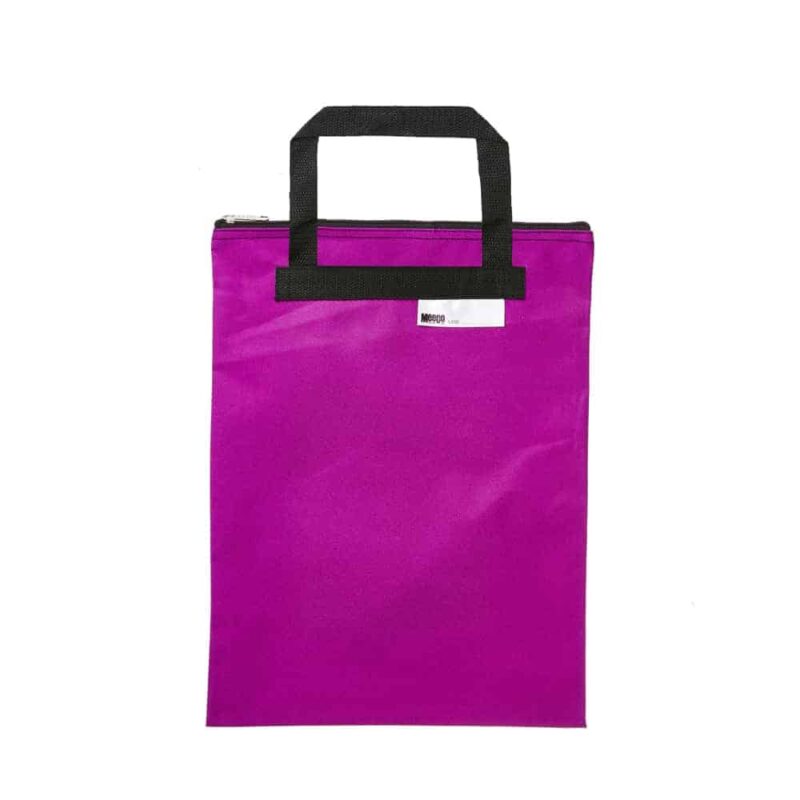 Book Carry Bag+Handle Violet Nylon Meeco