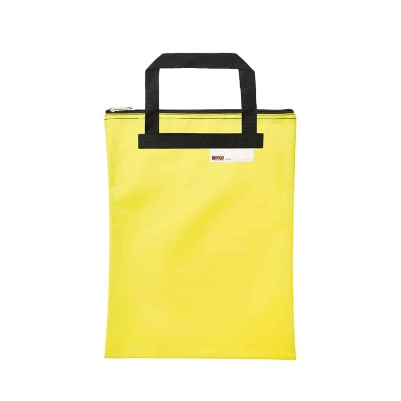 Book Carry Bag+Handle Yellow Nylon Meeco