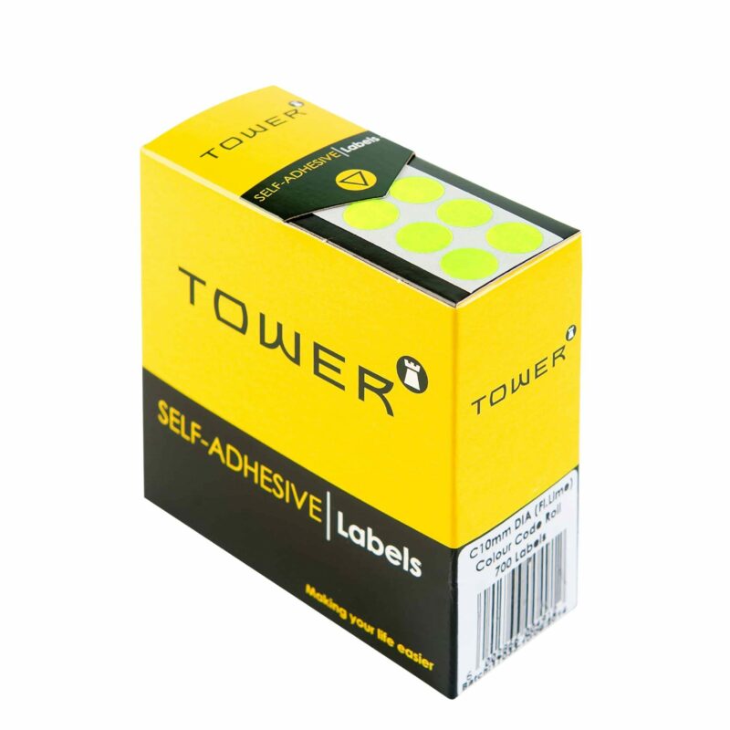Tower C10 Colour Code Labels Neon Lime