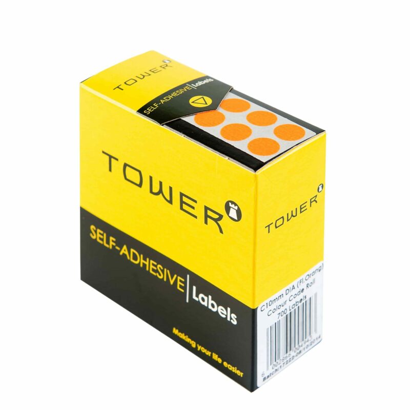 Tower C10 Colour Code Labels Neon Orange