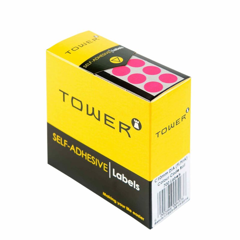 Tower C10 Colour Code Labels Neon Pink