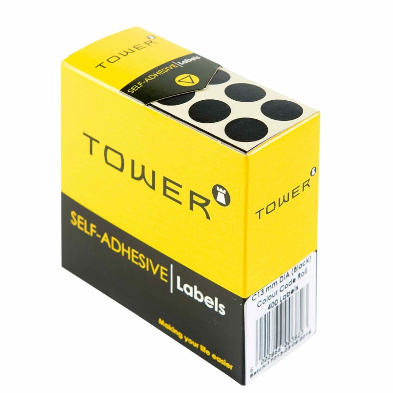 Tower C13 Colour Code Labels Black