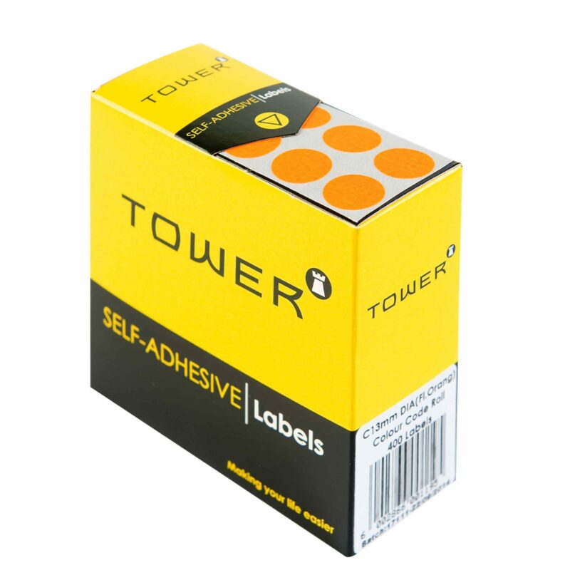 Tower C13 Colour Code Labels Neon Orange