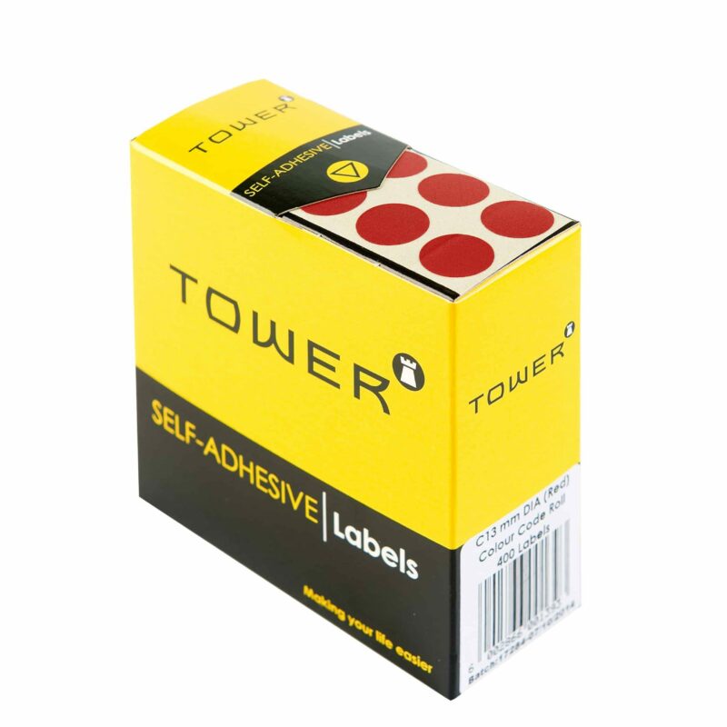 Tower C13 Colour Code Labels Red