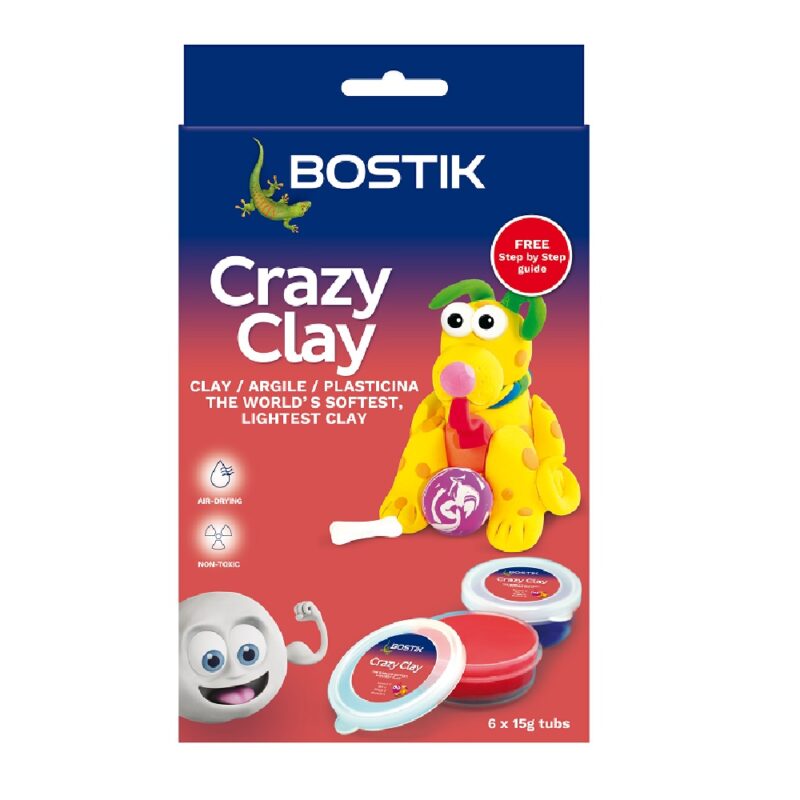 Bostik Art & Craft Crazy Clay 6 x 18g