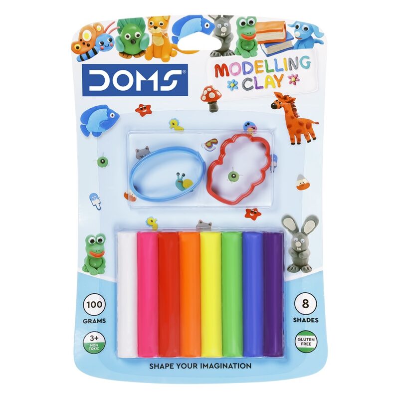 Doms Model Clay 100G 8Col 8458