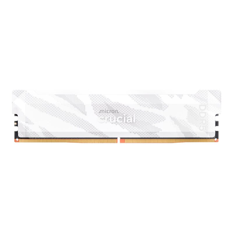 Crucial Pro 16GB 6400Mhz DDR5 Desktop OC Gaming Memory – White