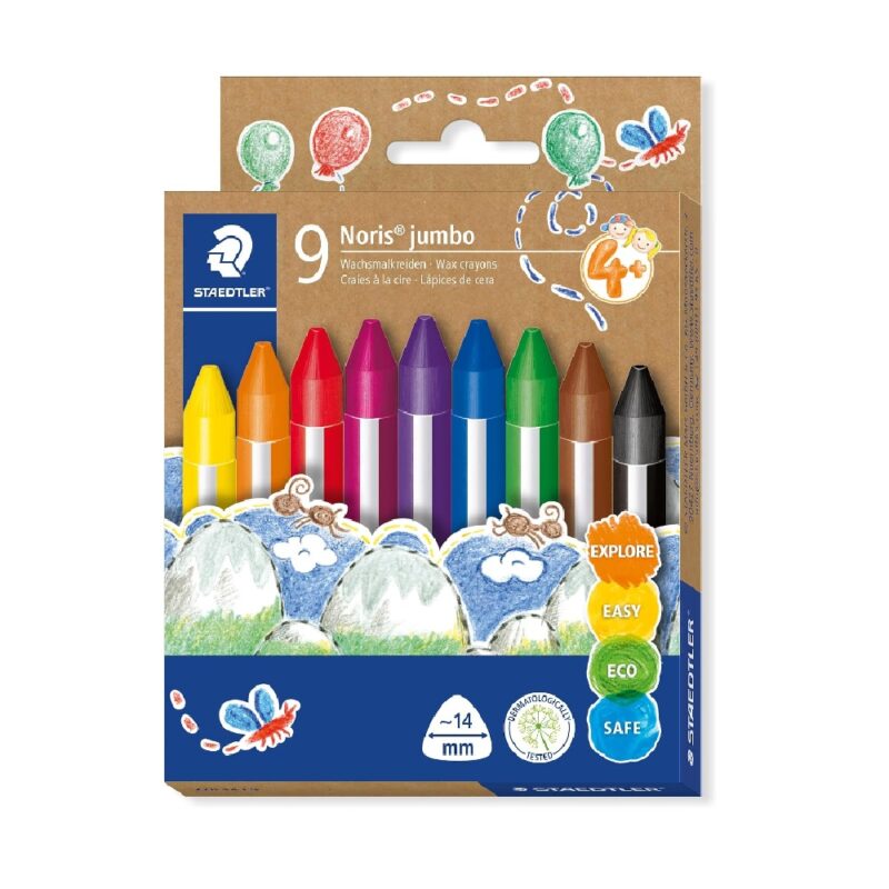 Staedtler Wax Crayons (9) Jumbo 14mm