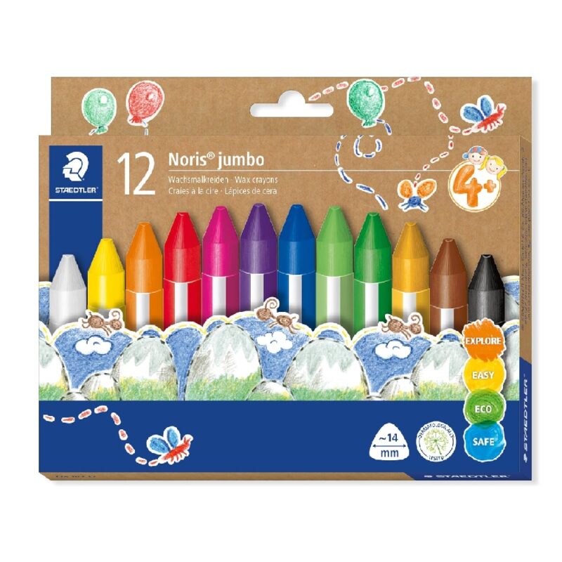 Staedtler Wax Crayons (12) Jumbo 14mm