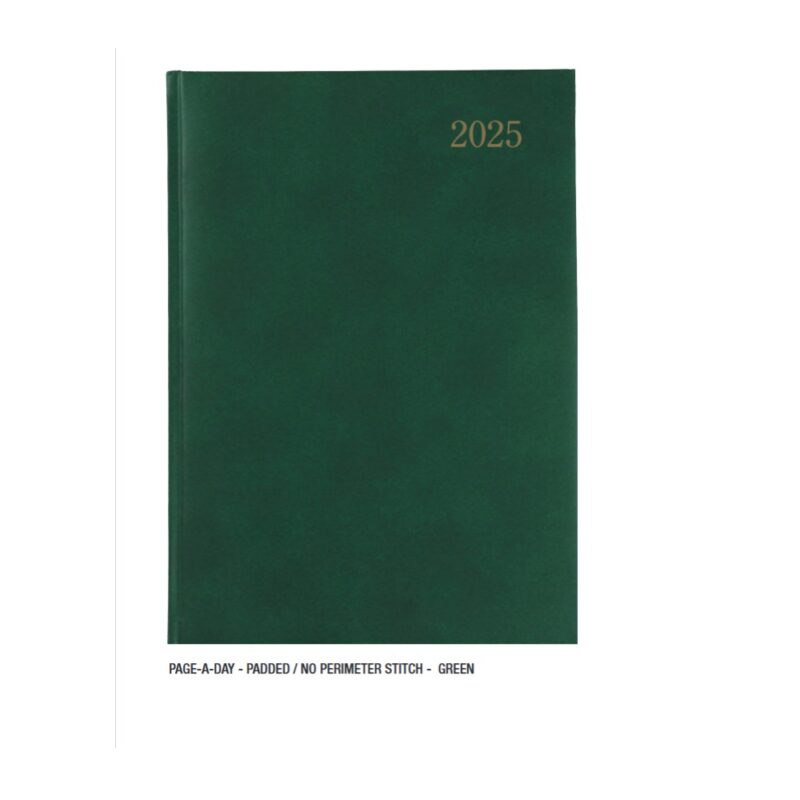 A4 Diary Page A Day Executive PS 2026 Green