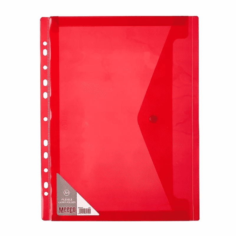 Meeco Filable Carry Folder A4 Red