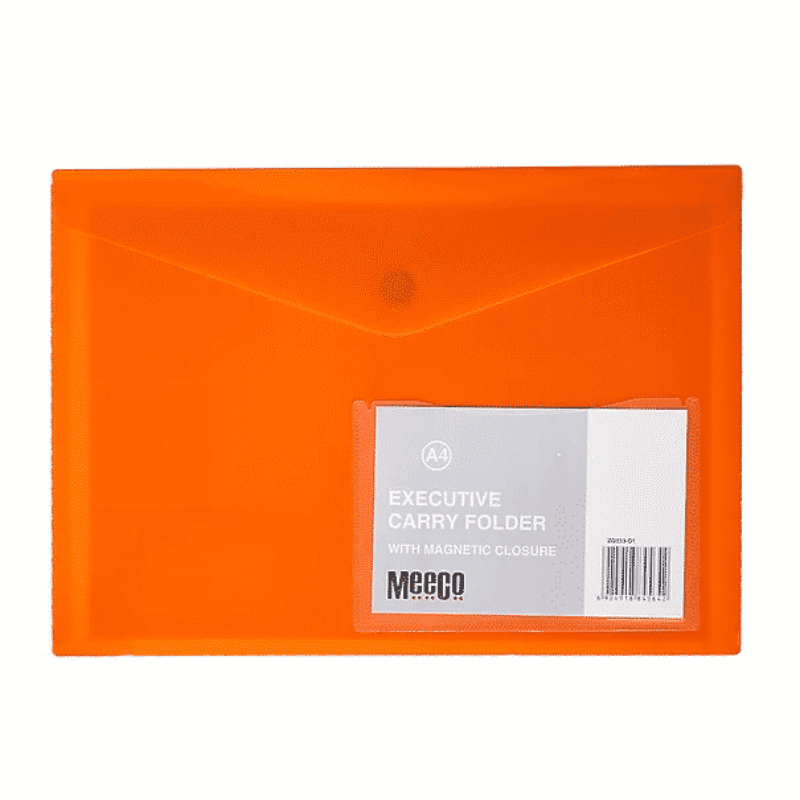 Meeco Executive Magnetic Carry Folder  Orange