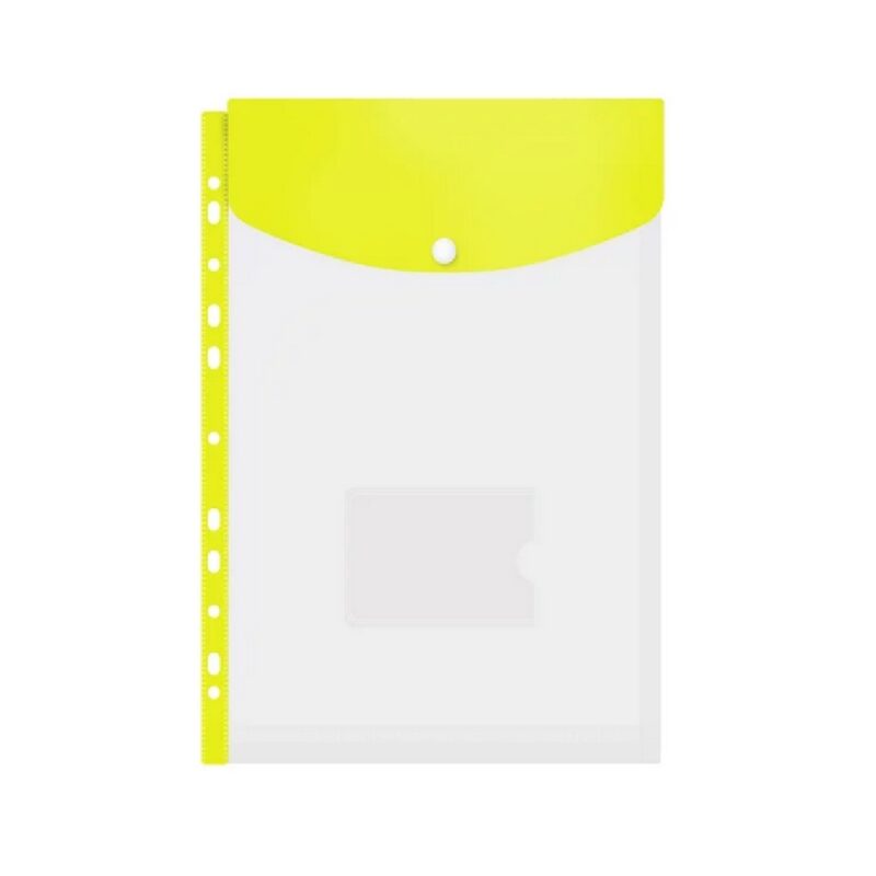 Kenzil Punched Top Load Carry Folder YELLOW