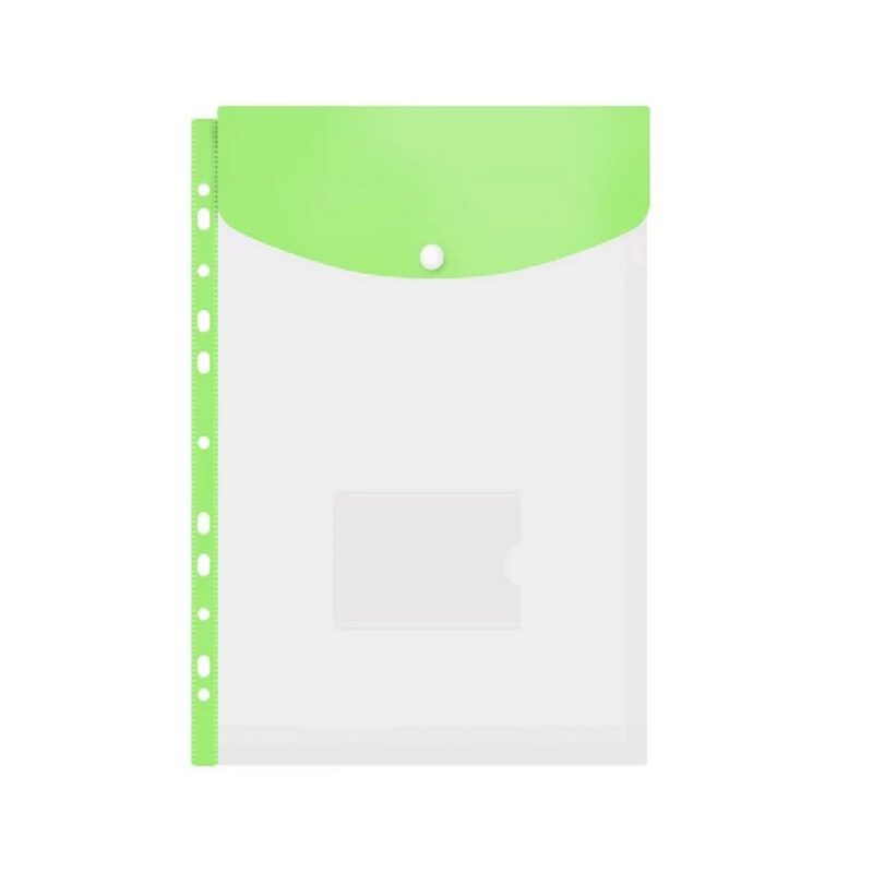 Kenzil Punched Top Load Carry Folder GREEN