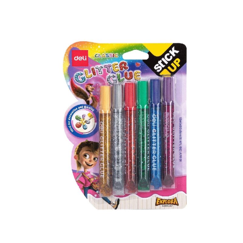 Stikup Glitter Glue 12m Class(6) Deli