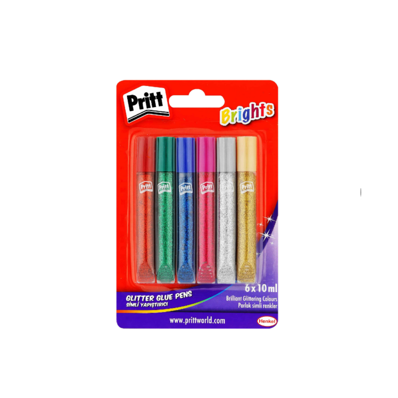 Pritt Glitter Glue Pens BRIGHTS 6’s