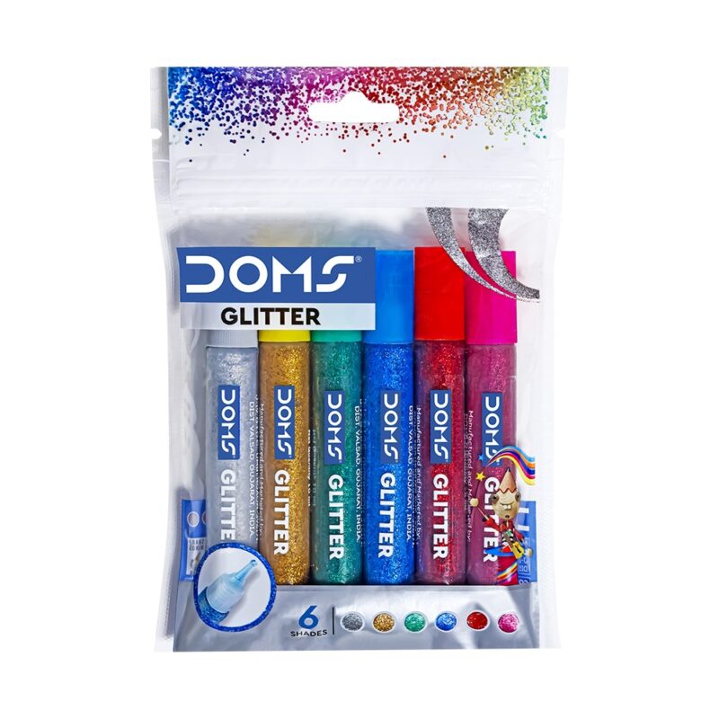 Doms Glitter Glue 10Ml 6Col 8656
