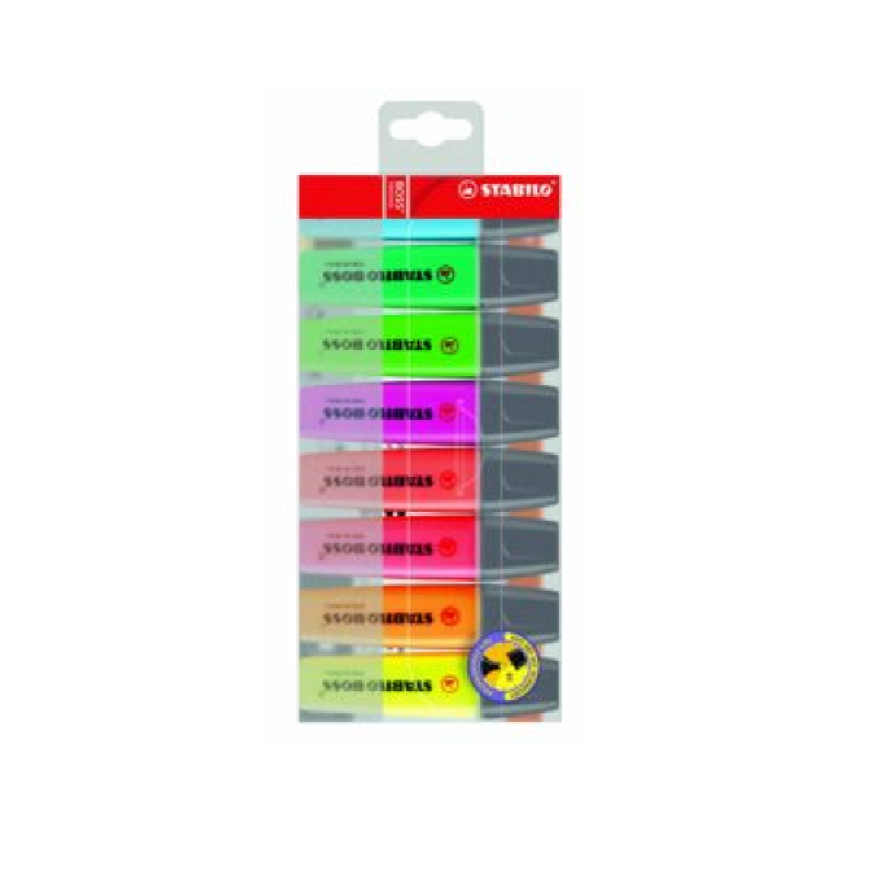 STABILO BOSS Original Highlighter: Assorted Wallet 8’s