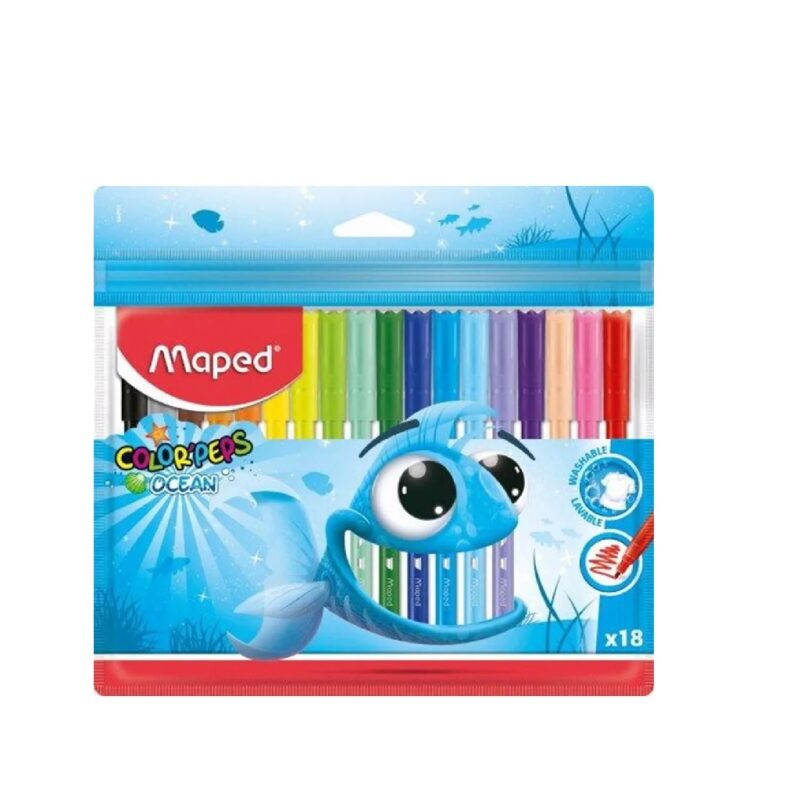 MAPED Felt Tip Color’Peps Ocean Pulse 18’s