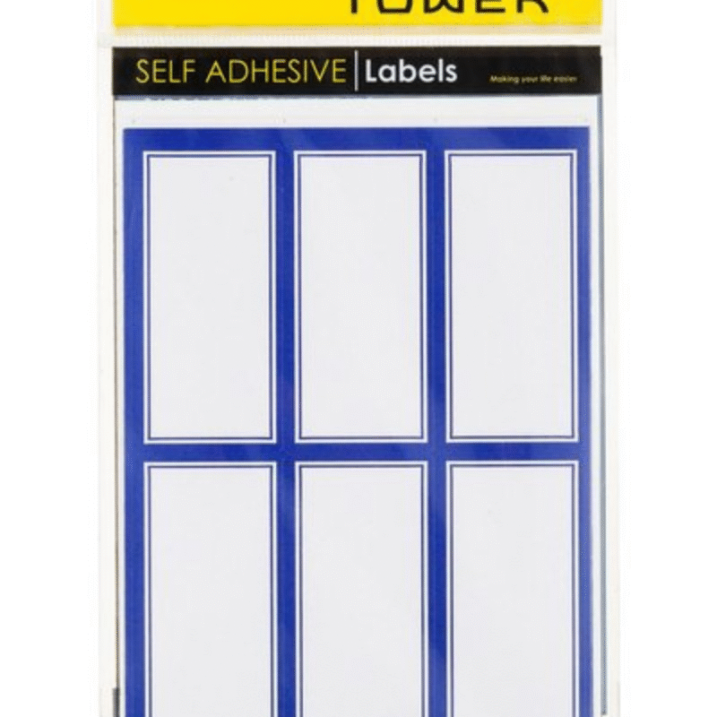 BLUE BORDER LABELS (48) *Tower*