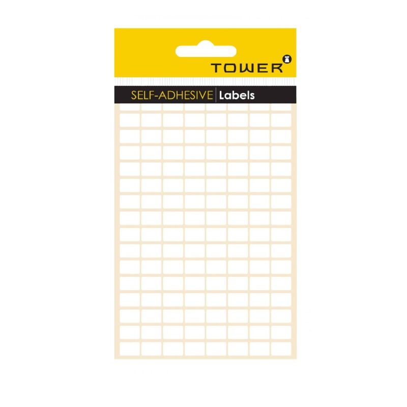 Tower White Sheet Labels – S812 (8x12mm)