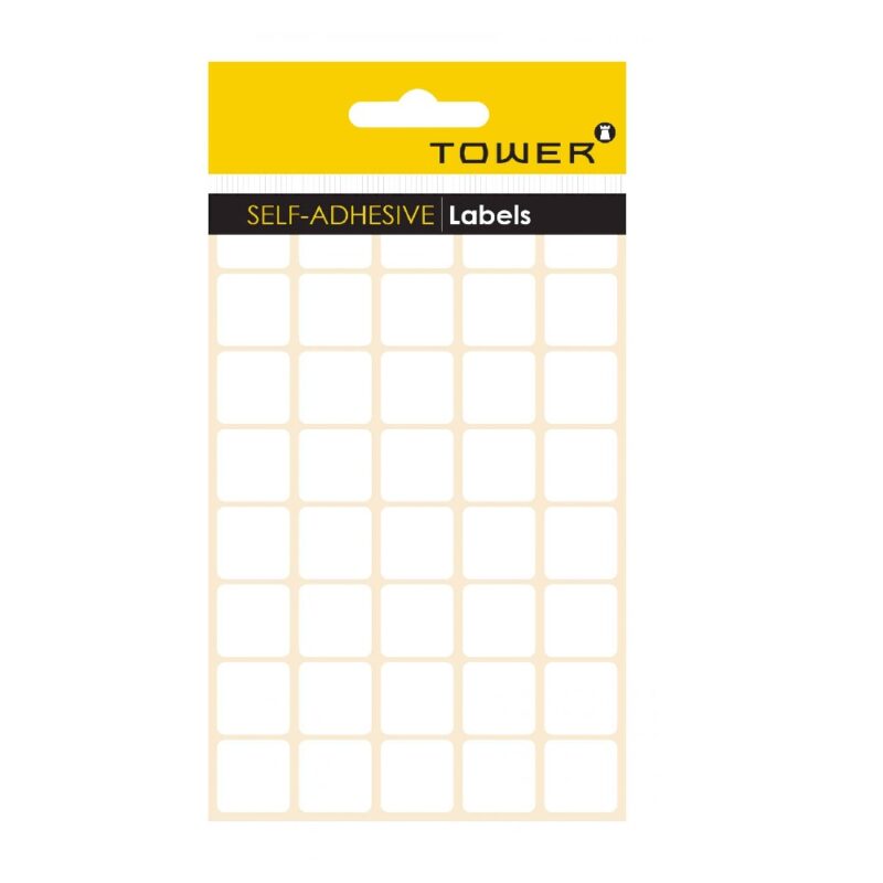 Tower White Sheet Labels – S1919 (19x19mm)