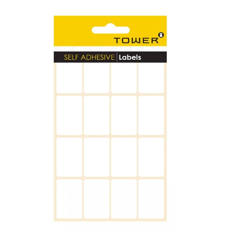 Tower White Sheet Labels – S2538 (25x38mm)